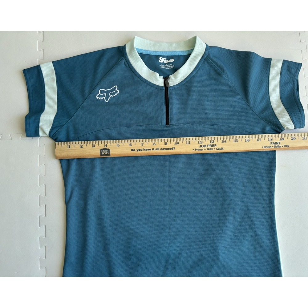 FOX Racing Womens Cycling Base Bike Jersey 1/4 Zip Short Sleeve Shirt - Size M - Picture 8 of 8